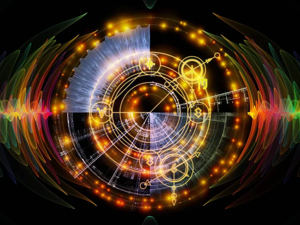 Astral Світіння Серії Дизайн Складі Сакральна Геометрія Ліній Астрологія Символи — стокове фото