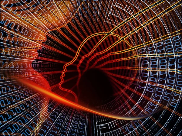 Adam ve numaraları serisi. Tasarım bilim, bilgi teknoloji ve eğitim konusunda bir metafor olarak sembolik insan profili veya rakamdan oluşan