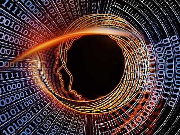 Adam ve numaraları serisi. Sanatsal soyutlama sembolik insan profili ve bilim, bilgi teknoloji ve eğitim konusunda basamak oluşur