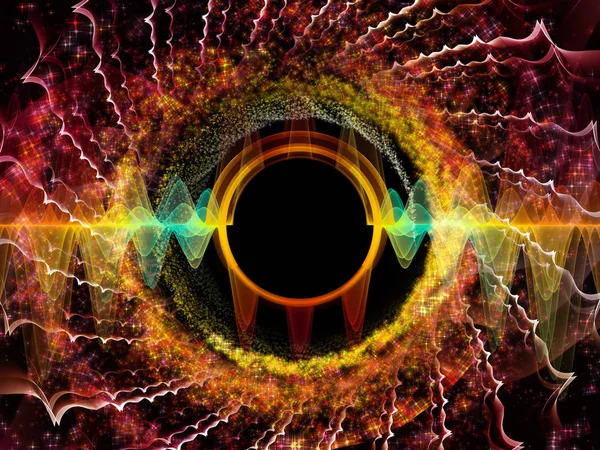Dalga Fonksiyonu Serisi Ses Eşitleyici Müzik Spektrumu Kuantum Olasılığı Için — Stok fotoğraf
