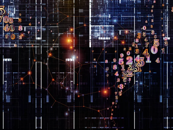 Serie Numero Mundo Fondo Compuesto Por Dígitos Elementos Fractales Adecuado — Foto de Stock