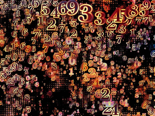 Numara dünya serisi. Basamak ve fraktal öğeleri konu bilim, eğitim ve modern teknoloji