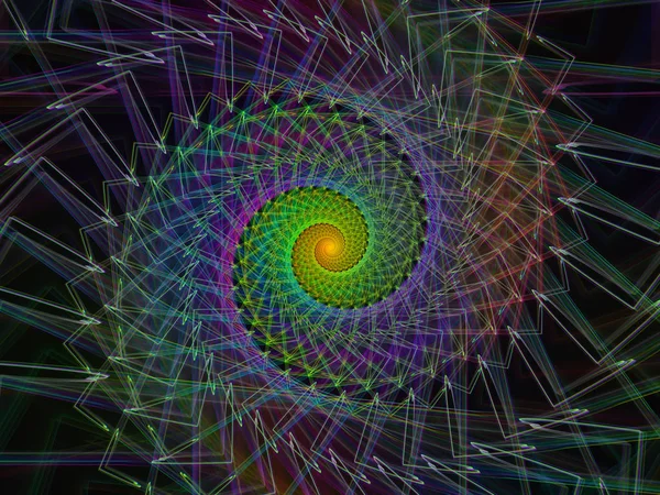 Sarmal geometri serisi. Fraktal öğeleri matematik, geometri ve bilim konusunda iplik girdap bileşimi