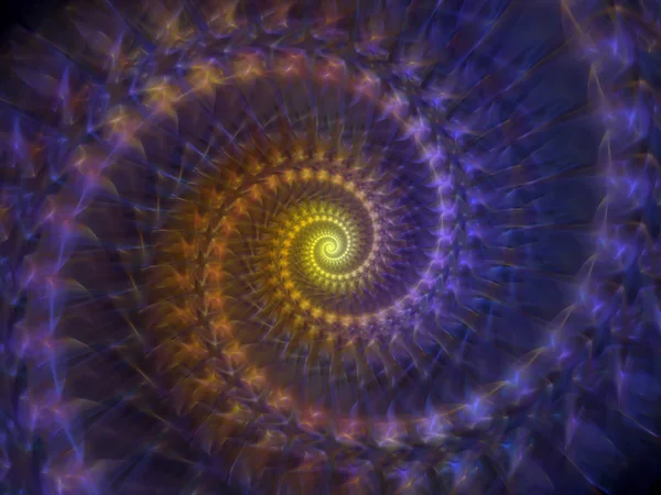 Spiral Geometry Series Interplay Spinning Vortex Fractal Elements Subject Mathematics — Stock Photo, Image