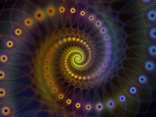 Seria Geometria Spirali Streszczenie Projektu Wykonane Vortex Przędzenia Fraktal Elementów — Zdjęcie stockowe