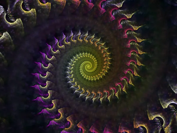 Spiral Geometri Serien Design Som Består Spinning Virvel Fraktal Element — Stockfoto