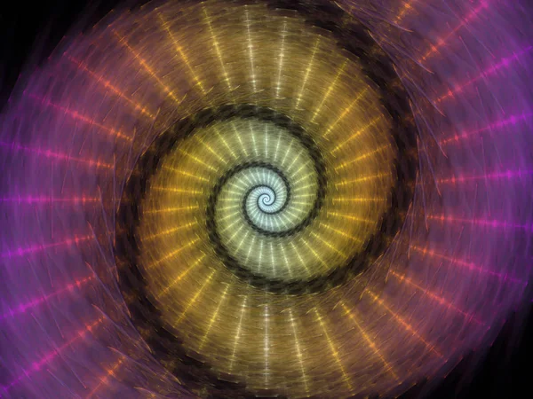 Spiral Geometry Series Composition Spinning Vortex Fractal Elements Suitable Backdrop — Stock Photo, Image