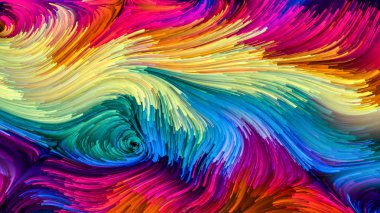 Color In Motion serisi. Tasarım, yaratıcılık ve hayal gücüyle mecazi bir ilişkisi olan sıvı boya kalıbının ekran ve cihazlar için duvar kağıdı olarak kullanılacak bileşimi