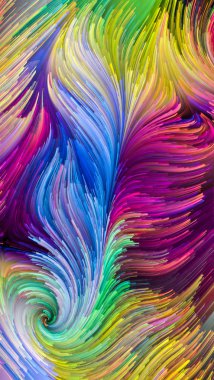 Color In Motion serisi. Tasarım, yaratıcılık ve hayal gücü konularında ekran ve cihazlar için duvar kağıdı olarak kullanılacak sıvı boya kalıbının bileşimi