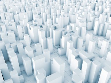 konuyla ilgili bilgisayar grafik çizimi için arka plan öğesi olarak fraktal gürültü ile bozuk uçak ilkel 3D render
