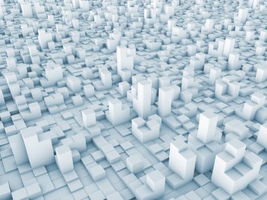 konuyla ilgili bilgisayar grafik çizimi için arka plan öğesi olarak fraktal gürültü ile bozuk uçak ilkel 3D render