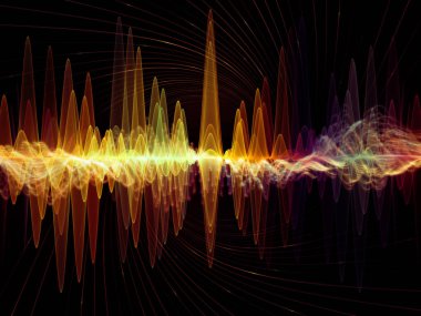 Dalga fonksiyonu serisi. Renkli sinüs titreşimler, ışık ve fraktal öğeleri ses ekolayzer, müzik projelerde için uygun bir zemin olarak spektrum ve kuantum olasılık
