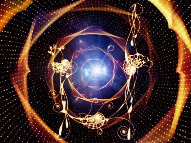 Kuralına göre serisi tasarım. Basamak ve bilim, bilgi teknoloji ve matematik konusunda soyut öğeler soyut tasarım yapılmış