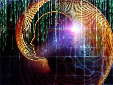 Adam ve numaraları serisi. Sembolik insan profili ve basamak bilim, bilgi teknoloji ve eğitim konusunda oluşan