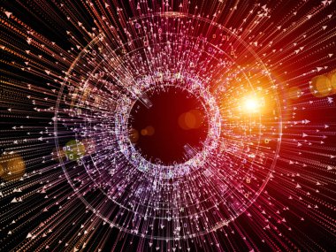 Kuralına göre serisi tasarım. Tasarım bilim, bilgi teknoloji ve matematik konusunda bir metafor olarak basamak ve soyut öğeler oluşur