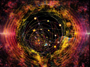 Dalga fonksiyonu serisi. Soyut renkli sinüs titreşimler, ışık ve fraktal öğeleri uygun projeler üzerinde ses ekolayzer, müzik için oluşan spektrum ve kuantum olasılık