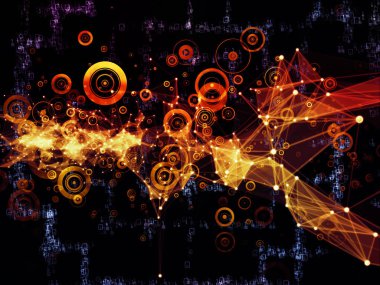 Kuralına göre serisi tasarım. Bilim, bilgi teknoloji ve matematik basamak ve soyut öğeler için zemin tasarımı çalışır