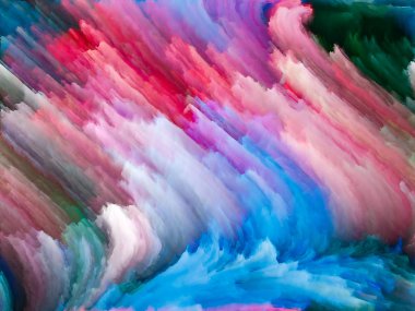 Doku serisi renk. Dinamik arka planlar ve boyutlu arka planında konusunda bir metafor olarak dijital boya ve fraktal bulutları tasarım oluşur