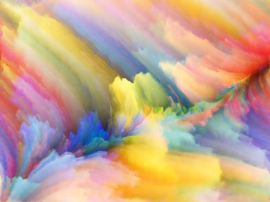 Doku serisi renk. Dinamik arka planlar ve boyutlu arka planında konusunda bir metafor olarak dijital boya ve fraktal bulutları tasarım oluşur