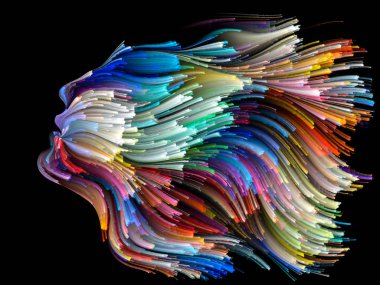 Doku serisi renk. Dinamik arka planlar ve boyutlu arka planında konuda dijital boya ve fraktal bulutlar etkileşimi