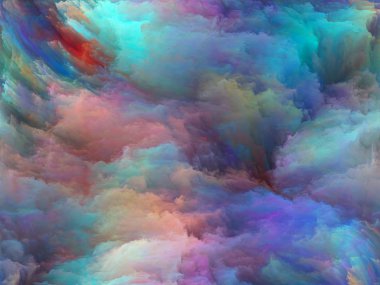 Soyut Renk serisi. Sanat, yaratıcılık ve hayal gücü konularında tuval üzerinde hareket halindeki renkli resimlerden oluşan soyut tasarım