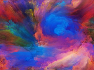 Soyut renk serisi. Arka plan kompozisyonu hareket üzerine yağlıboya sanat, yaratıcılık ve hayal gücü konusunda renkli boya