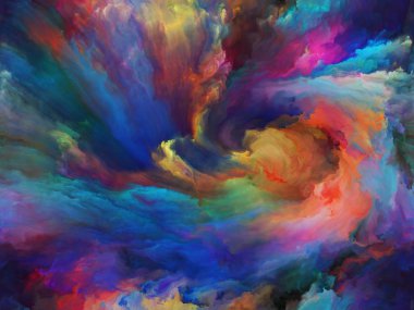 Girdap Döndürme ve Girdap serisi. Sanat, yaratıcılık ve hayal gücü konularında arkaplan tasarımı ve tuval üzerinde hareket