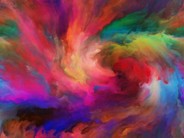 Girdap Döndürme ve Girdap serisi. Sanat, yaratıcılık ve hayal gücü projelerinde kullanılmak üzere renk ve tuval üzerinde hareketten oluşan arkaplan