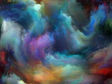 Soyut renk serisi. Interplay hareket üzerine yağlıboya sanat, yaratıcılık ve hayal gücü konusunda renkli boya