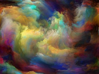 Soyut renk serisi. Arka plan kompozisyonu hareket üzerine yağlıboya sanat, yaratıcılık ve hayal gücü konusunda renkli boya