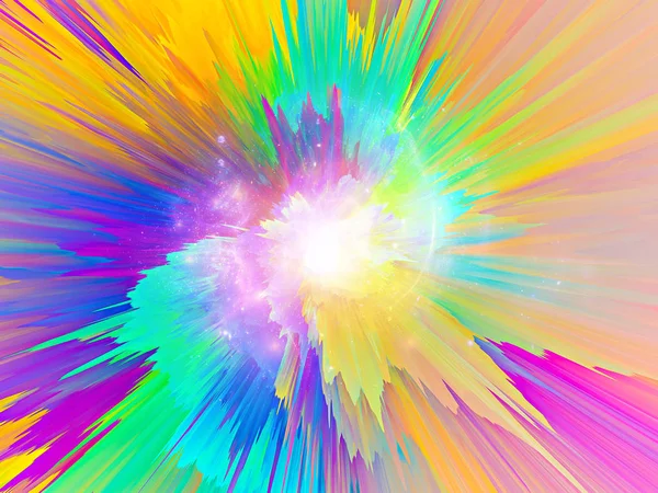 Explosion Saturated Virtual Paint Texture Dynamic Backgrounds — Stock Photo, Image