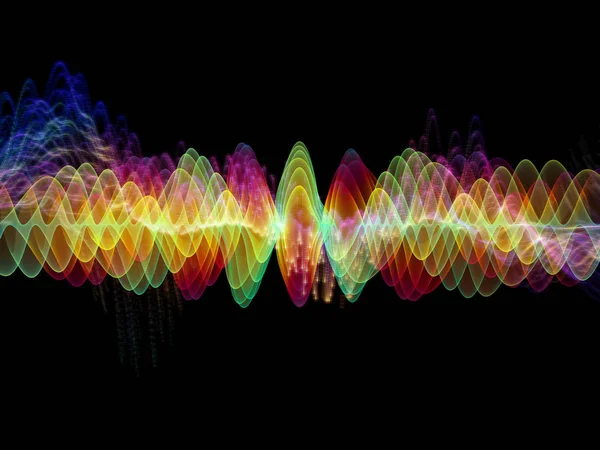 Серия Wave Function Художественная Абстракция Состоящая Цветных Синусовых Колебаний Света — стоковое фото
