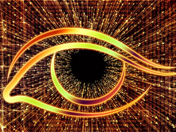 Bilgi Gözü Serisi Göz Simgesi Oktan Yapılmış Görsel Çekicilik Bilim — Stok fotoğraf