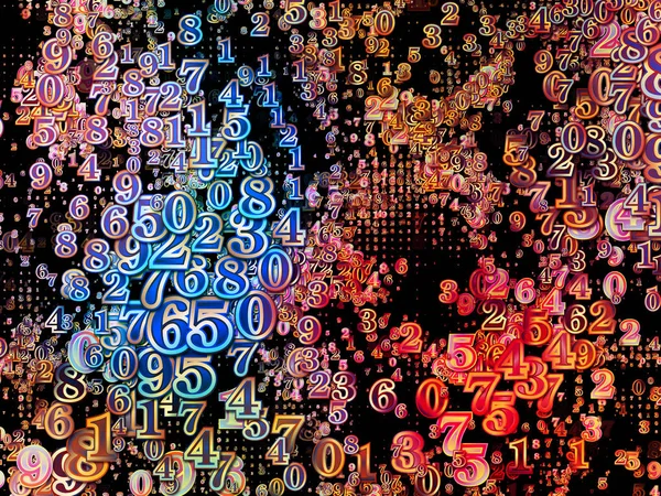 Serie Numero Mundo Composición Dígitos Elementos Fractales Sobre Tema Ciencia — Foto de Stock