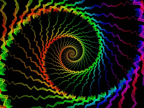 Spiralgeometrie Serie Zusammensetzung Des Sich Drehenden Wirbels Fraktaler Elemente Zum — Stockfoto