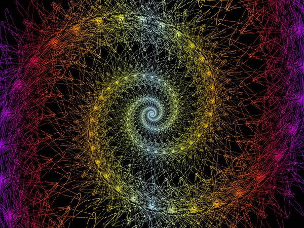 Спиральная Геометрия Предпосылки Контекст Design Spinning Vortex Fractal Elements Subject — стоковое фото