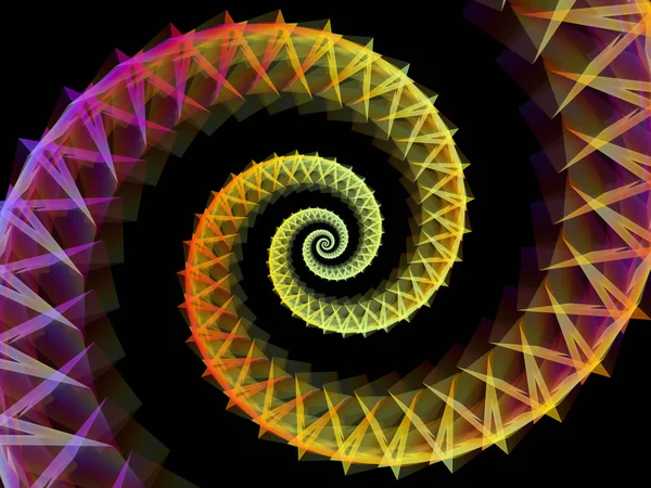 Spiral Geometry Series Design Composed Spinning Vortex Fractal Elements Metaphor — Stock Photo, Image