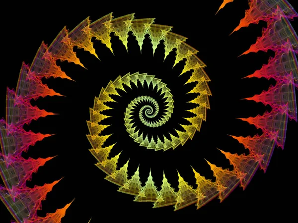 Spiraal Geometrie Serie Ontwerp Bestaat Uit Spinnen Draaikolk Van Fractal — Stockfoto