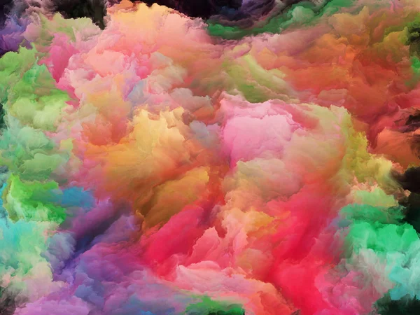 Kleur Texture Serie Achtergrond Van Digitale Verf Fractal Wolken Het — Stockfoto