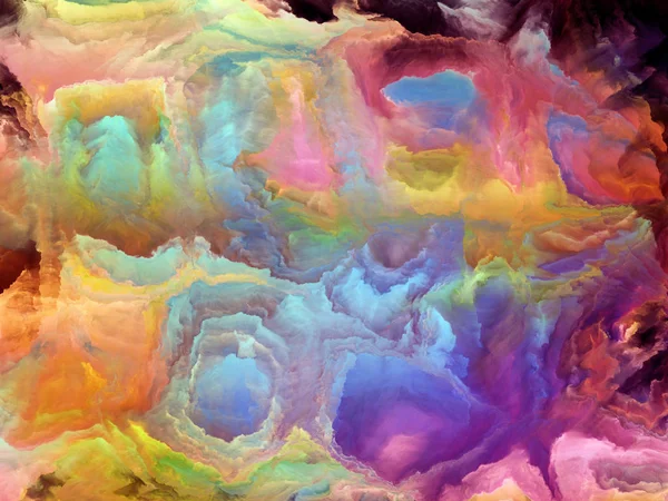 Serie Color Texture Astrazione Artistica Composta Vernice Digitale Nuvole Frattali — Foto Stock