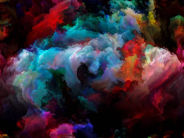 Serie Color Abstracto Disposición Creativa Pintura Colorida Movimiento Sobre Lienzo — Foto de Stock