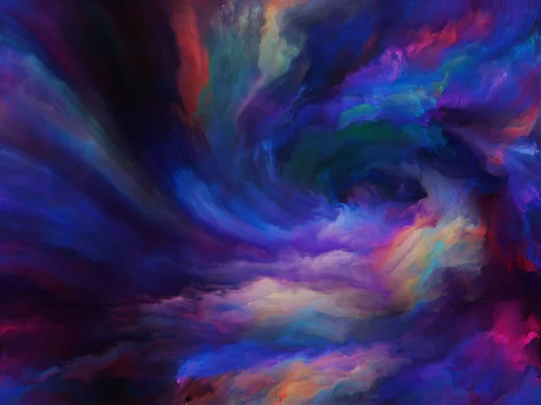 Serie Color Abstracto Arreglo Pintura Colorida Movimiento Sobre Lienzo Sobre — Foto de Stock
