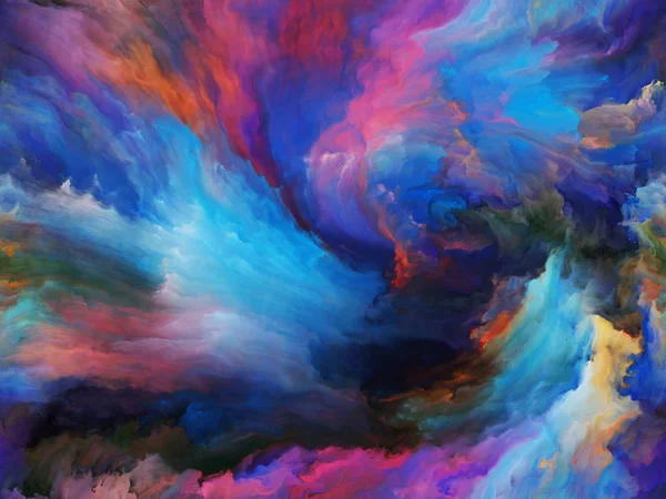 Abstract Kleurenreeks Creatieve Opstelling Van Kleurrijke Verf Beweging Doek Voor — Stockfoto
