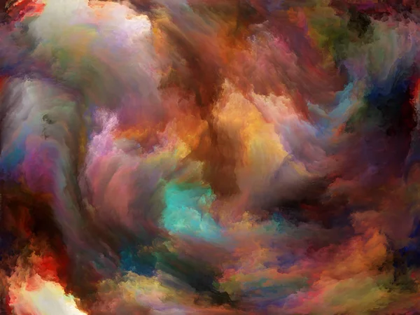 Serie Color Abstracto Interacción Pintura Colorida Movimiento Sobre Lienzo Sobre — Foto de Stock
