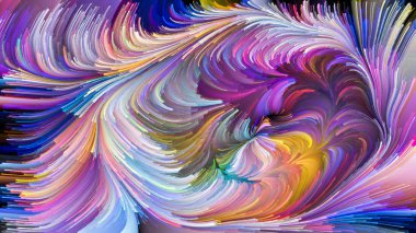 Color In Motion serisi. Tasarım, yaratıcılık ve hayal gücü üzerine bir metafor olarak sıvı boya deseninden oluşan tasarım, ekranlar ve cihazlar için duvar kağıdı olarak kullanılacak.