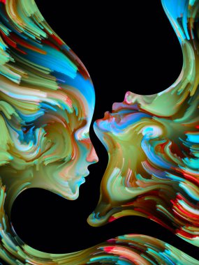 Renkler bize serisi. Sanat, hayal gücü, yaratıcılık ve aşk konusunda iki renkli insan profili etkileşimi