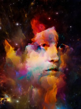 Evren bize hatırlıyorum serisi olacak. Kadının yüzü, Bulutsusu ve yıldız evren, doğa, insan aklının ve hayal gücü bu konuda yapılmış soyut tasarım