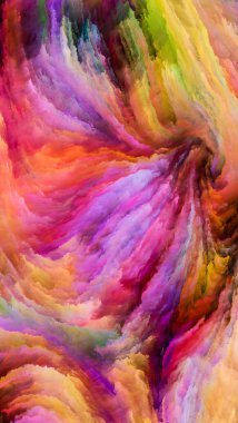 Hareket içinde renk serisi. Tasarım, yaratıcılık ve hayal gücü ekranlar ve mobil cihazlar için duvar kağıdı olarak kullanmak için bu konuda bir metafor olarak akan boya desen tasarım oluşur