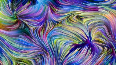 Drama renkler Serisi. Tasarım, yaratıcılık ve hayal gücü konusunda sanal tuval bileşimi