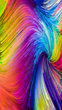 Color In Motion serisi. Tasarım, yaratıcılık ve hayal gücü konularında ekran ve cihazlar için duvar kağıdı olarak kullanılacak sıvı boya kalıbının bileşimi